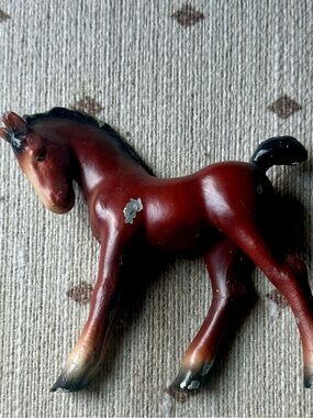 Vintage Heavy Cast Metal Horse Foal Colt Pony Figurine Statue